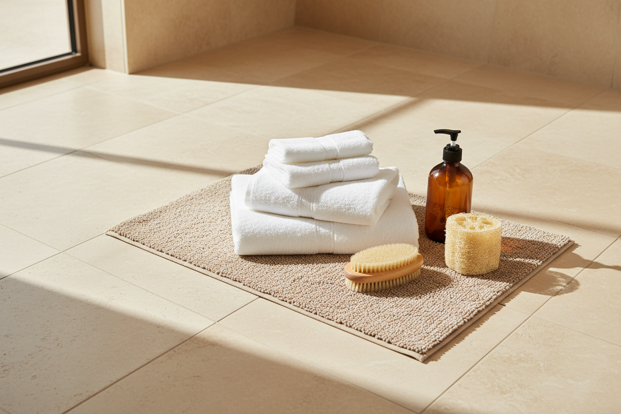 Keep Your Bathroom Floors Dry, Soft, and Comfortable