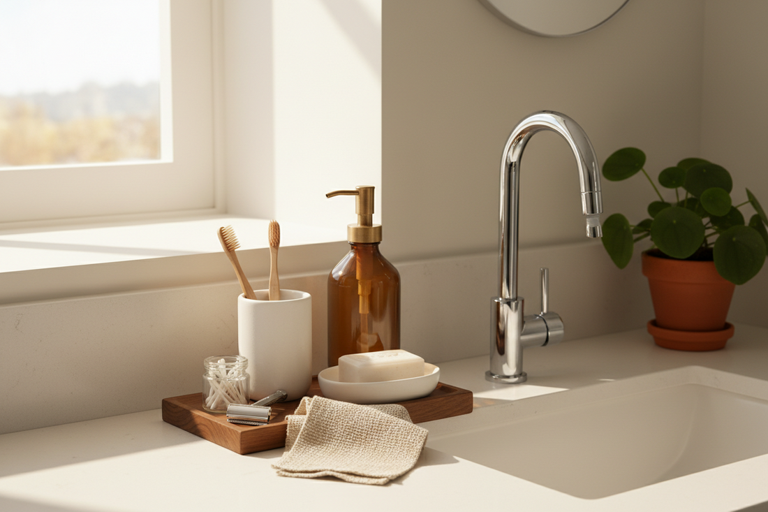 A Cleaner Sink Space Starts With Simple Bathroom Essentials
