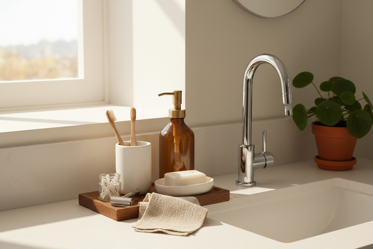A Cleaner Sink Space Starts With Simple Bathroom Essentials