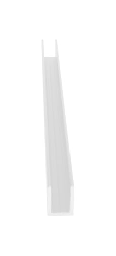 Brixwell SDCD38PS-CCP4 Polished Stainless 3/8" Fixed Panel Shower Door Deep U-Channel - 4 inch Sample - color: Polished Stainless Steel, size: 4 Inch - Sample