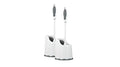 Superio Toilet Bowl Brush and Holder with Under Rim Cleaner for Bathroom, Toilet Brush and Caddy with Non Scratch Bristles and Under Rim Lip Brush - size: Toilet Brush with Scrubbing Lip