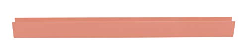 Brixwell SDCD38PC0-CCP4 Polished Copper 3/8" Fixed Panel Shower Door Deep U-Channel - 4 inch Sample - color: Polished Copper, size: 4 Inch - Sample