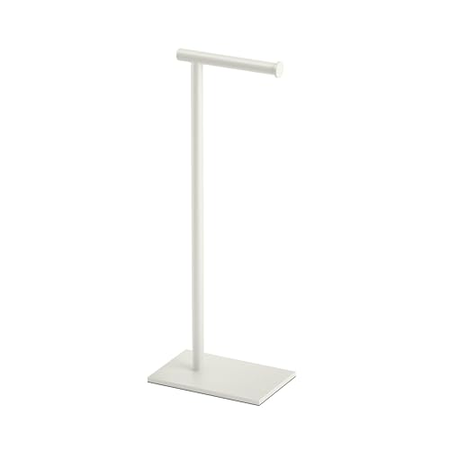 Gatco 1431W Modern Rectangle Base Freestanding Toilet Paper Holder, 21.25", Matte White with Weighted Base - color: Matte White, 21.25"h