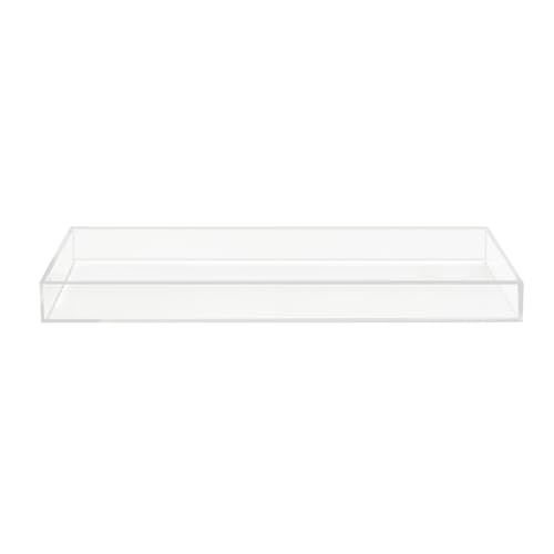 ROYALITA Acrylic Tray Bathroom Tray for Countertop, Guest Towel Holder Tray for Napkin Perfume Jewelry Makeup, Vanity Trays for Soap Dispenser, Aromatherapy, Cup & Candle, Clear - color: Clear