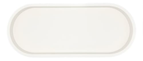 Premium 12” x 5” Silicone Vanity Tray | Sink and Surface Organizer with Sturdy Non-Slip Base | Heat Safe, Dishwasher Safe (Vanilla Cream) - color: Vanilla Cream