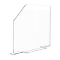 Marketing Holders Clear Acrylic Splash Guard 19" x 4.5" x 15" with Feet Portable and Freestanding No Assembly with Cutaway for Healthcare Facilities and Doctors Offices - size: 19"W x 4.5"D x 15"H