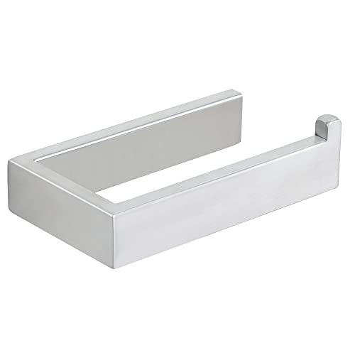 Sayayo Brushed Nickel Toilet Paper Holder Wall Mount, Toilet Tissue Holder for Bathroom Tp Holder Square, SUS304 Stainless Steel 6 Inch - color: Brushed Nickel