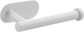 YUET Toilet Roll Holder Wall Mounted, 3M self Adhesive Toilet Roll Holder SUS 304 Stainless Steel Toilet Paper Holder No Drilling for Bathroom (White) - color: White
