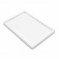 Natural Bamboo Serving Tray Platter 17.75 x 11.8 Rectangular, White - color: White, size: 17.8" x 11.8" x 1.2"