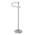 Toilet Paper Holder Free Standing, 25” H Stainless Steel Nickel Toilet Paper Stand, Weighted Base Floor Tissue Roll Holder for Bathroom,Toilet Roll Stand - color: Nickel