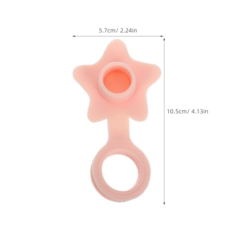 BESPORTBLE 6pcs Pink Silicone Bathtub Drain Stoppers with Wash Basin Plug, Bath Waste Overflow Seal, Fixed Tub Water Stopper Set for Bathroom Accessories