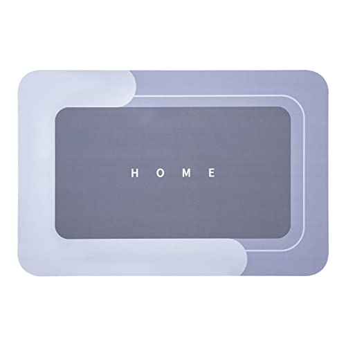 Housego Absorbent Bath Mat Magic Rug, Quick Drying Mat Magic Bath Mat Non-Slip Floor Rug Rubber Backed for Bathroom Kitchen Shower Sink, Water Absorbent (1PC, 15.7''x23.6'', Blue) - color: Blue, size: 1 Rectangular Piece (15.7" x 23.6")