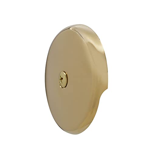 Westbrass A931K-01 Universal 1-3/8" Fine Thread Tip-Toe Bathtub Drain Plug Trim Set with One-Hole Overflow Faceplate and 1-1/2" Adapter Bushing, Polished Brass - color: Polished Brass