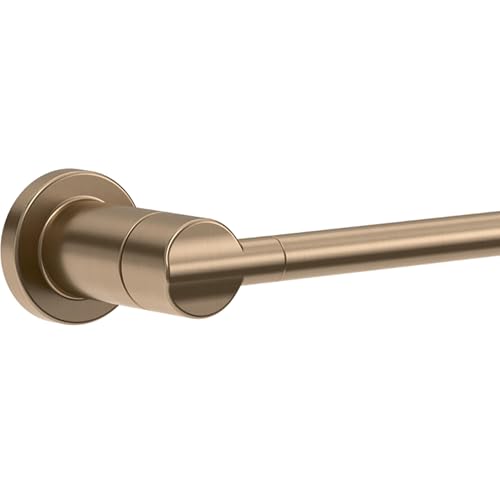 Delta 4-Piece Champagne Bronze Bathroom Set Towel Rack, Ring, Toilet Paper Holder, Hook | Nicoli Bath Accessories - color: Champagne Bronze