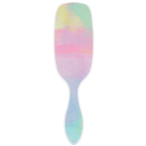 Wet Brush Shine Enhancer Color Wash Stripes, Paddle Hair Detangler Brush with Ultra-Soft Intelliflex Bristles, Infused With Natural Argan Oil, Shiny & Smooth, Wet or Dry, For All Hair Types - color: Color Wash Stripes, size: 1 Count (Pack of 1)