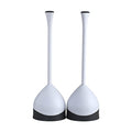 Clorox Toilet Plunger with Hideaway Caddy, Set of 2 – for Bathroom Organization and Storage, Bathroom Accessories, Toilet Unclogger, with Holder, White - size: 2-Pack