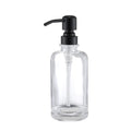 Bathroom Soap Dispenser Black, 11 oz Glass Cylindrical Bottles with Stainless Steel Pump Liquid Hand Soap Dispenser Kitchen - color: Black, size: 11oz-Cylindrical