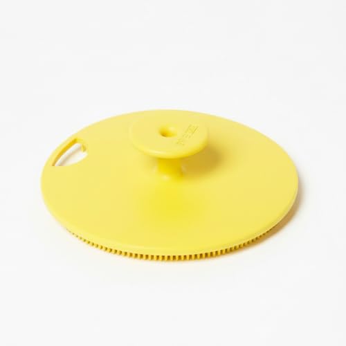 Boie USA Body Scrubber with Handle - Hygienic, Exfoliating Loofah Alternative - Feels Like Silicone Scrubber Gentle on Sensitive Skin, Hypoallergenic, BPA & Latex-Free, Made in the USA (Yellow) - color: Yellow