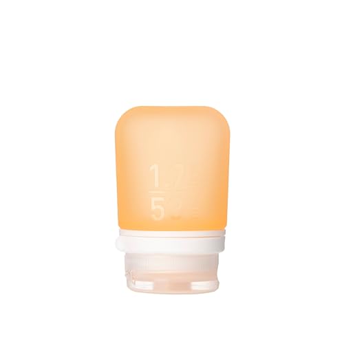 humangear GoToob+ (Small) | Refillable Silicone Travel Bottle | Locking Lid | Food-Safe Material | Orange, Small (1.7 fl.oz; 53ml) - color: Orange, size: 1.7 Ounces