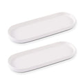 Ceramic Sink Tray, Suit for Bathroom Counter, Bathtub, Cosmetics Dish, Candle, Perfume Shampoo Liquid Soap Tray Simple Style Design Suit for Bathroom and Kitchen (2pcs White) - color: 2pcs White