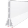3" High Shower Threshold Water Dam 67 IN Collapsible Shower Water Splash Guard for Curbless Shower Threshold Barrier Water Stopper for Wet and Dry Separation Bathroom and Kitchen (White) - color: White, style: 67 inch