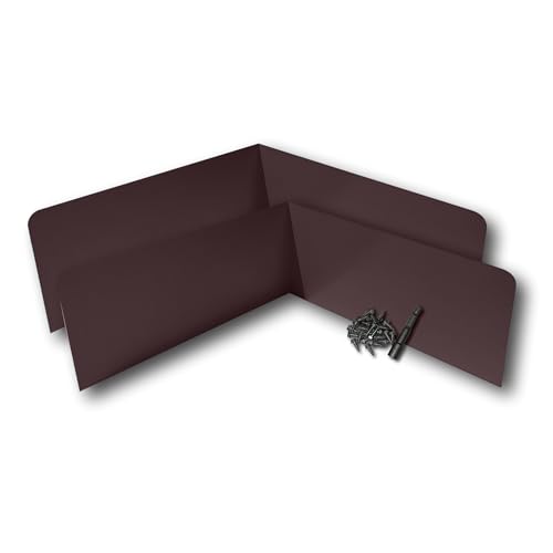 Eagle 1 Rain Gutter Valley Splash Guards, Straight or Bent (2 Per Order) Includes Screws and 1/4" Bit Driver (Oversized Bent, Royal Brown) - color: Royal Brown, size: Oversized Bent
