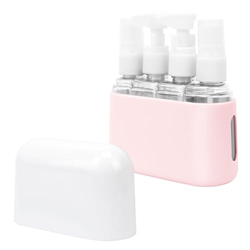 Skycase Travel Bottles - Leak Proof Refillable Tsa Approved Travel Size Toiletries, 4 in 1 Liquid Bottles Containers with Labels and Funnel Airplane Accessories Kits for Lotion Liquid (Pink) - color: Pink, size: 4 in 1