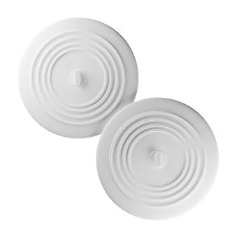 Gadgetime USA Suction Drain Cover Set - Shower Silicone Stopper for Kitchen, Bathtub, Sink & Laundry 2 Pack