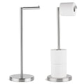 Marmolux Acc - Free Standing Toilet Paper Holder Stand Brushed Steel Finish 1pc - Storage for 4 Rolls of Toilet Tissue SUS 304 Stainless Steel Bathroom TP Stand - Toilet Paper Stand - Toilet Holder - color: Steel Brushed