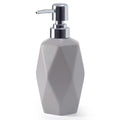 Soap Dispenser, 13.5oz Ceramic Soap Dispenser Bathroom for Kitchen & Bathroom (Light Grey) - color: Light Grey