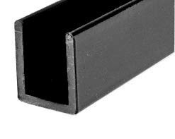 Brixwell SDCD38GM-CCP12 Gun Metal 3/8" Fixed Panel Shower Door Deep U-Channel - 12" Stock Length - color: Gun Metal, size: 12"