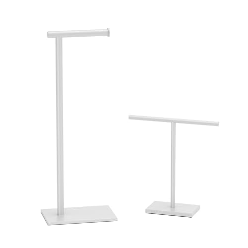 Modern Toilet Paper Holder and Vanity Towel Holder Set, Matte White Freestanding Tissue Holder, Gatco Combo Housewarming Gift - color: Matte White