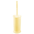 mDesign Toilet Bowl Brush and Holder - Covered Bathroom Brush - Standing Scrubber in Modern Holder - Space Saving, Deep Cleaning for Toilet - Hyde Collection - Light Yellow - color: Light Yellow