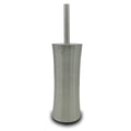 Vince Camuto Toilet Bowl Brush with Holder, Durable Bathroom Cleaning Tool, Modern Design for Easy Toilet Maintenance, Bathroom Cleaner Brush for Efficient Cleaning and Hygiene - color: Brushed Nickel