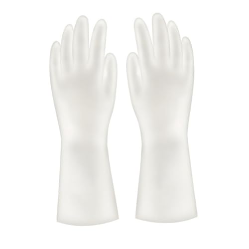 GLEAVI Waterproof Kitchen Gloves and Household Cleaning Gloves Size L for Toilet and Dishwashing 4 Pairs Set