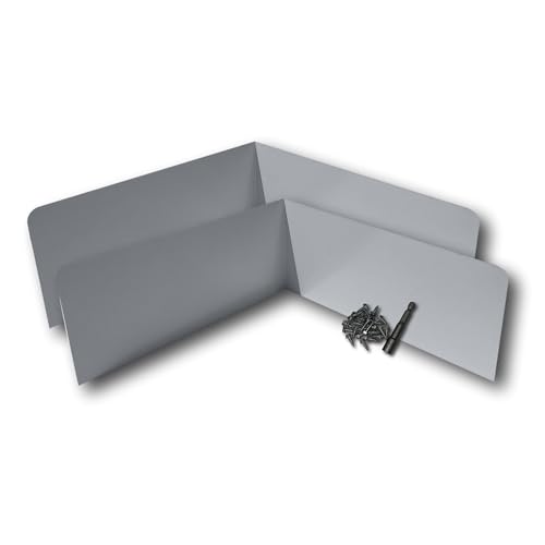 Eagle 1 Rain Gutter Valley Splash Guards, Straight or Bent (2 Per Order) Includes Screws and 1/4" Bit Driver (Oversized Bent, Light Gray) - color: Light Gray, size: Oversized Bent