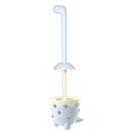 Toilet Brush Dinosaur Shape,Cute Shape Look, TPR Bristles Round Brush, Compact Size Toilet Brushes Floor Standing, 1-Pack - color: Blue