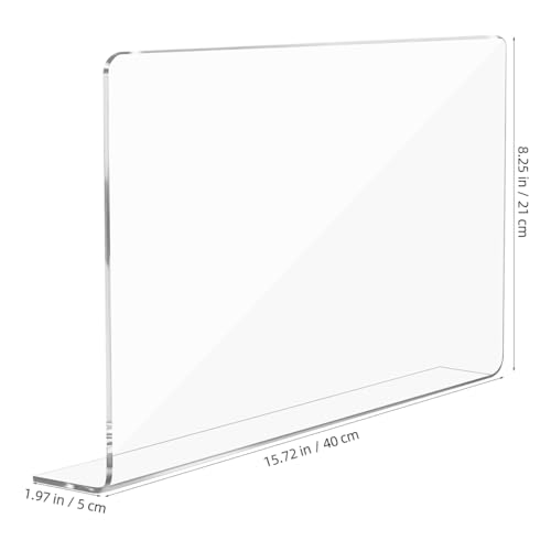 Cabilock Kitchen Sink Splash Guard 15.75X8.27 Inch Clear Acrylic Water Barrier for Bathroom and Kitchen Countertop Splash Prevention