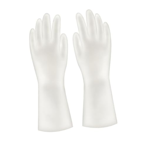 SUPVOX Household Cleaning Gloves 4-pair Set Size L Waterproof Plastic Steel Protective Kitchen Gloves Non-slip for Home and Toilet Cleaning Tasks