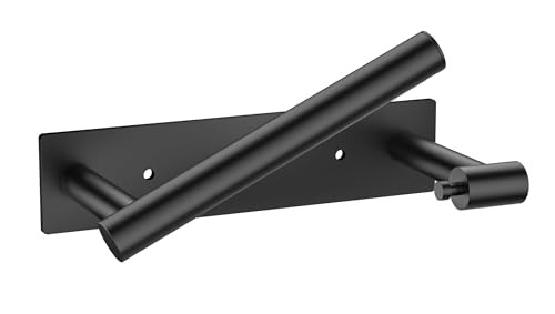 FORIOUS Toilet Paper Holder Wall Mount, Stainless Steel Rustproof Double Post Pivoting Tissue Roll Holder for Bathroom, Commercial Toilet Paper Dispenser (Matte Black, Modern Square 1 Pack) - color: Matte Black