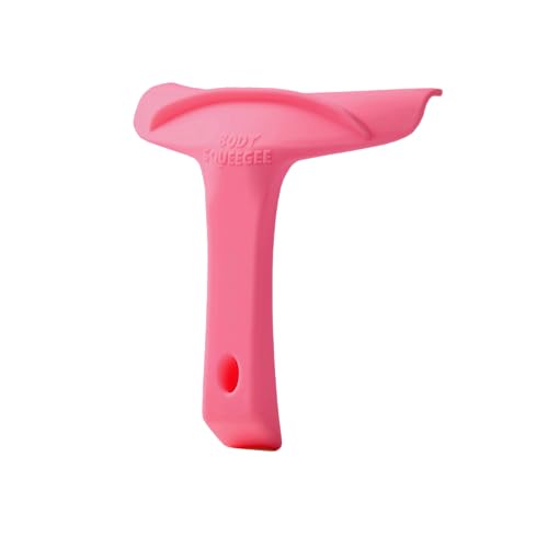 The Body Squeegee Original Silicone Squeegee for Body, Curved Water Remover for Skin, Post-Shower Drying Tool, Hygiene Tool for Reducing Muskiness in Towels, Shower Accessory and Bathroom Essential - color: Pink