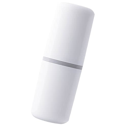 1 Pcs Travel Toothbrush Holder Plastic Toothbrush Travel Case Portable Toothbrush Holder for Travel Normal Toothbrush Electric Toothbrush Container for Traveling Business Camping Daily Uses - color: White
