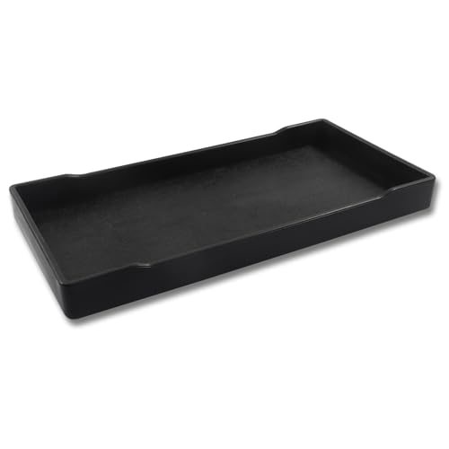 Small Bathroom Vanity Tray, 8 inch x 4 inch, Black | Mini Soap Dispenser, Rectangular Serving Tray, For Candle, Lotion Bottles, Scrubber - color: Black, size: 8" x 4" x 0.7"