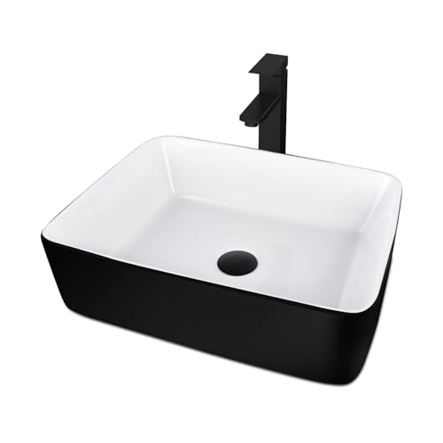 30" Barn Door Bathroom Vanity, Farmhouse Style Standing Pedestal Cabinet with Black and White Ceramic Vessel Sink - color: Black and White Ceramic Sink, size: 30"
