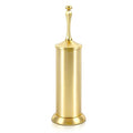 Brushed Gold Toilet Brush and Holder，Extra Long Handled Toilet Brush for Bathroom，Stainless Steel Heavy Duty Toilet Bowl Brush,Deep Cleaning Modern Toilet Cleaner Brush -Space Saving, Covered Brush - color: Brushed Gold