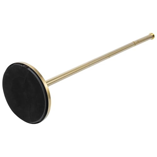 MyGift Modern Brass Tone Metallic Plated Floor Standing Toilet Paper Holder Stand with Roll Reserve Storage Holder, Elegant Freestanding Bathroom Toilet Tissue Dispenser - color: Brass