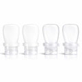 1 oz Silicone Travel Bottles, Leakproof Squeeze Bottle Mini Travel Size Container for Toiletries Lotion Shampoo and Conditioner Liquid Salad Dressing to go Condiment, TSA Approved, 4 Pack - color: Clear, White, size: 1 oz