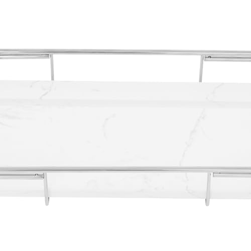 Expandable Bathtub Tray,Bathtub Tray Caddy for Luxury Bath Expandable,Expandable Range 68-90cm/26.77-35.43 in (Silver+White) - color: Silver+white