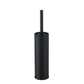 BGL Stainless Steel Toilet Brush with Holder, 2 Black Bristle Heads - color: Matte Black