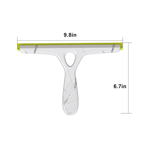 10" Silicone Squeegee for All Surfaces, Multi-Purpose Cleaner for Bathroom, Kitchen, Car & Window Glass (Set of 2)